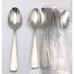 Reed & Barton Unison 7 Piece Dinner Spoon Set 18/10 Stainless Flatware Glossy